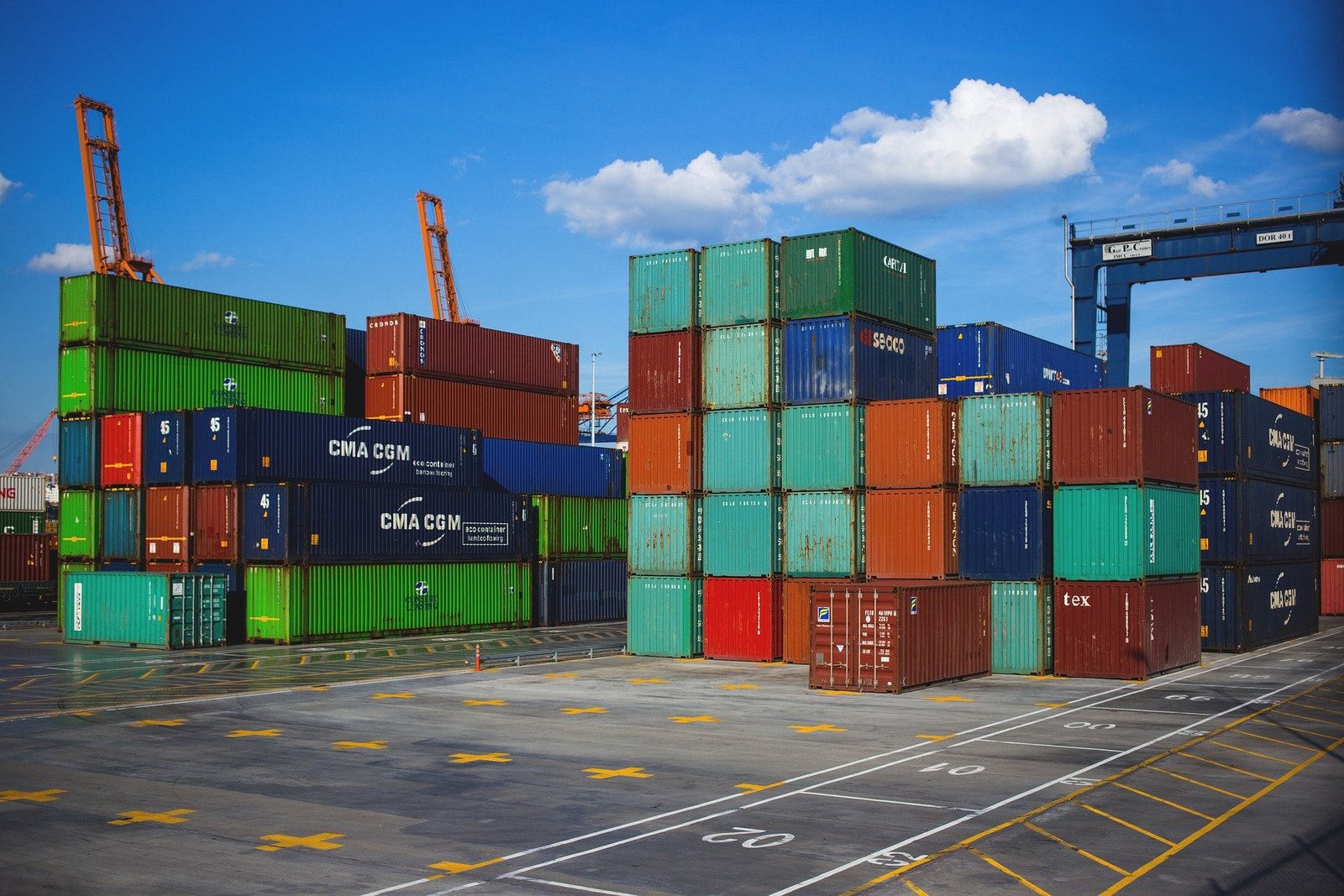 Container Yard at Shipping Port