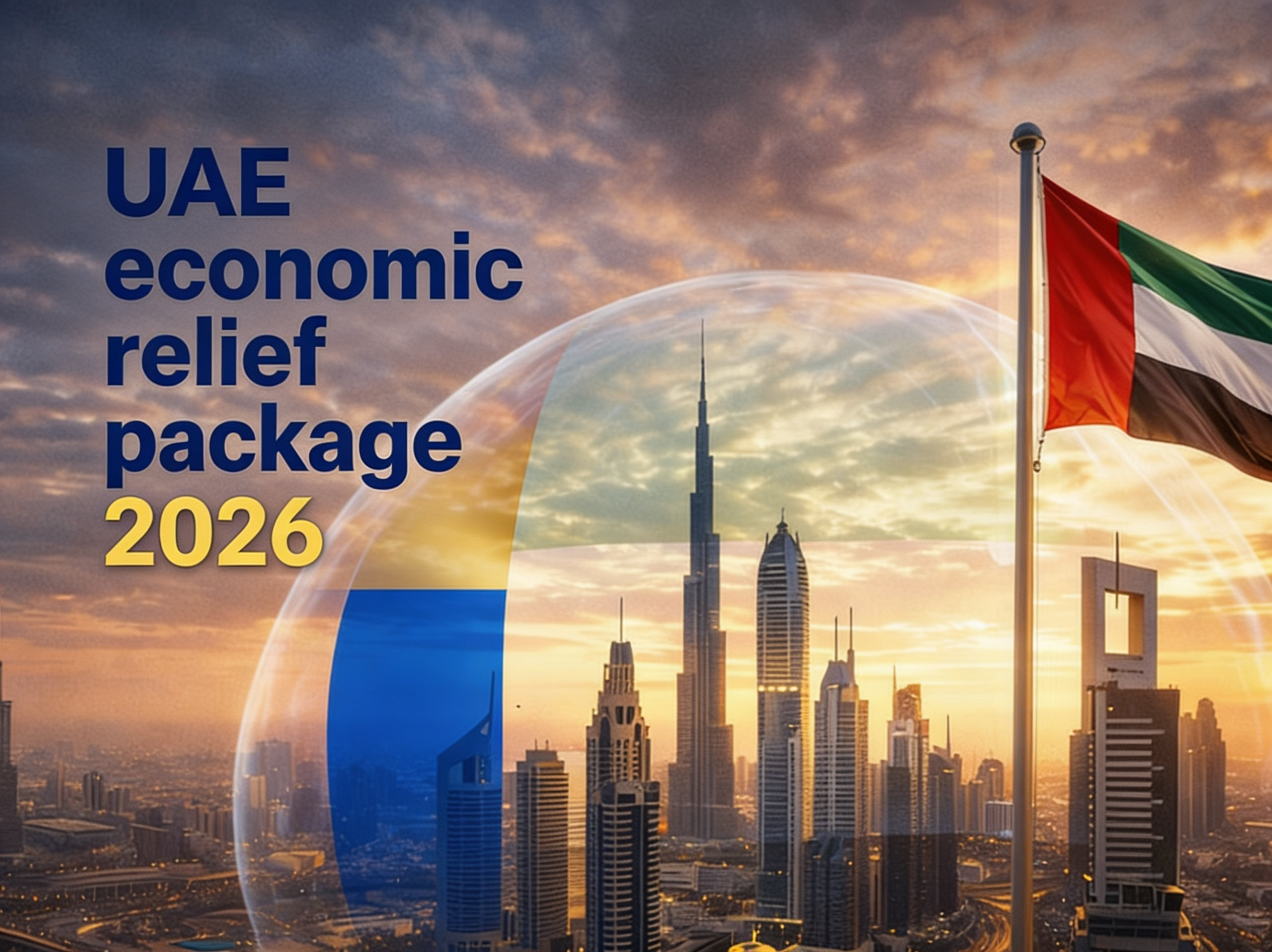 Dubai skyline representing UAE economic relief package 2026