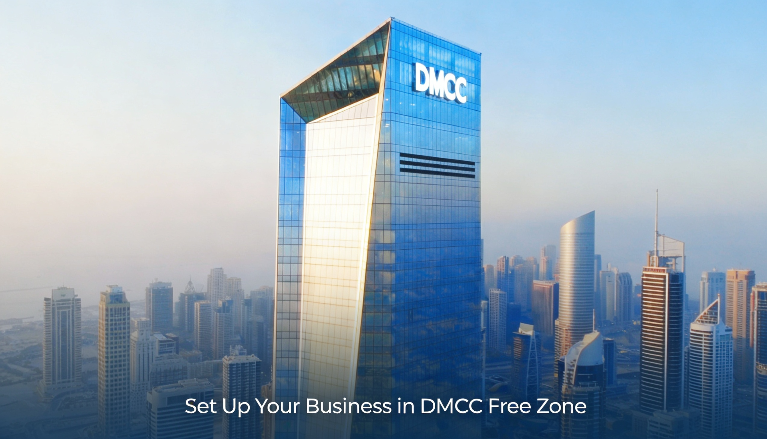 DMCC Free Zone skyline at Jumeirah Lakes Towers, Dubai — global business hub