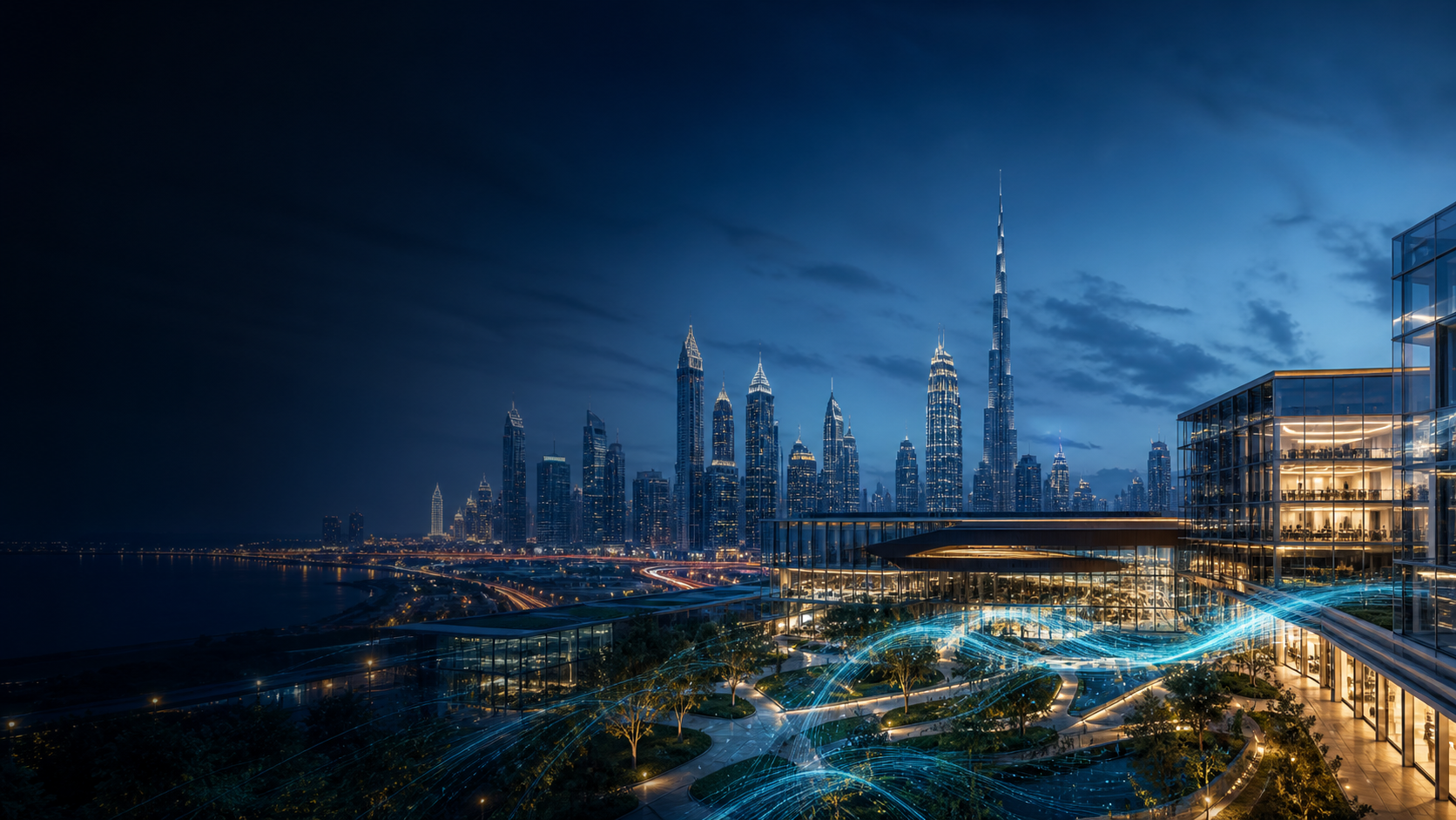 Dubai business district representing regional PropTech market expansion
