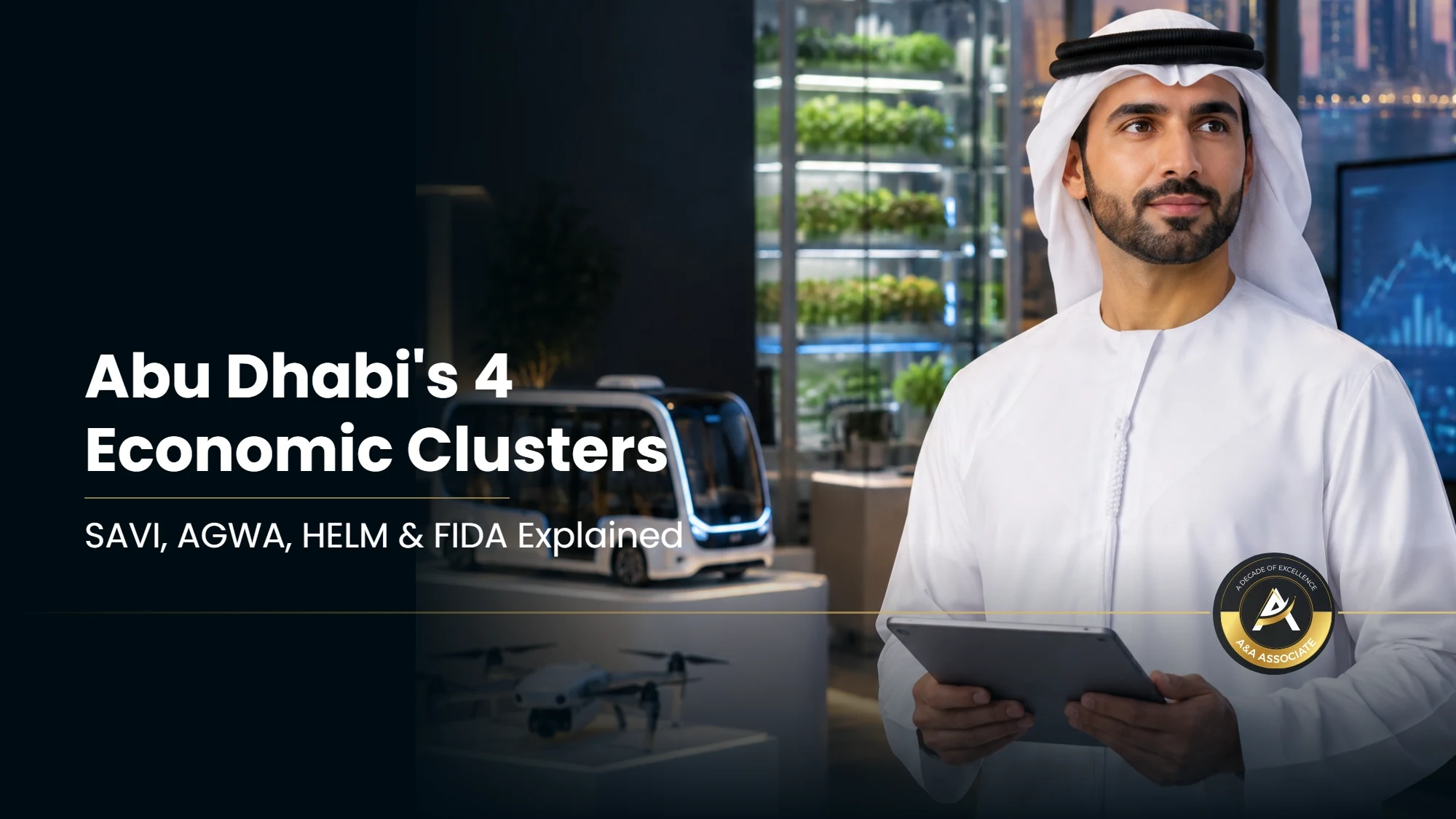 Abu Dhabi's four economic clusters: SAVI, AGWA, HELM and FIDA, and where to set up a business