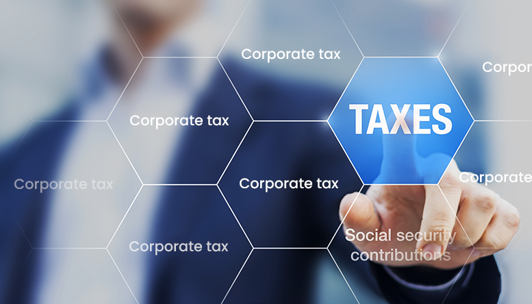 Corporate tax banner poster